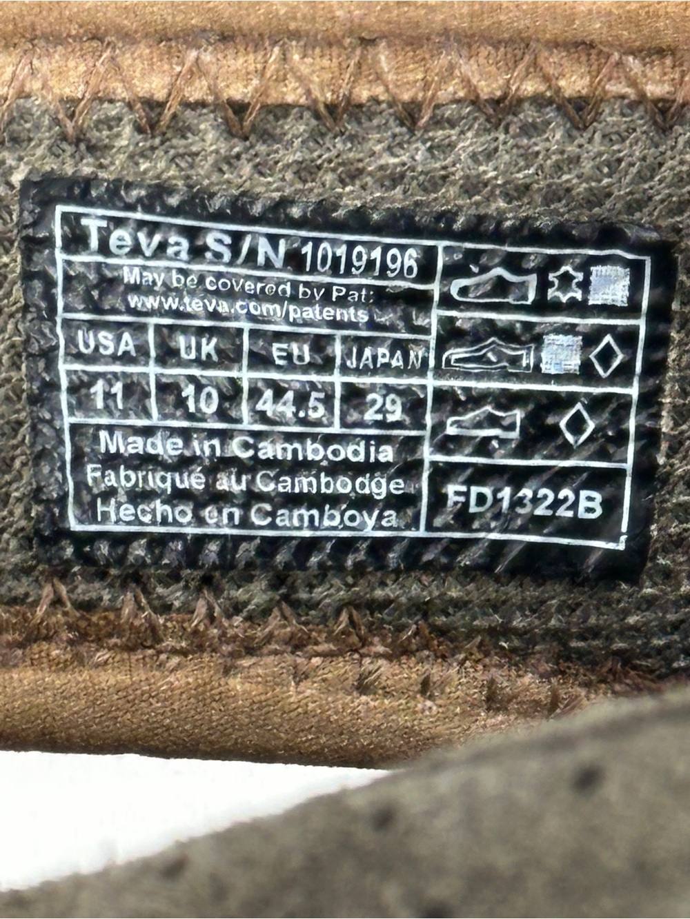 Teva Katavi Brown Thong Sandals with  Suede Straps Outdoor Sz 11 - Picture 6 of 9